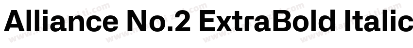 Alliance No.2 ExtraBold Italic字体转换